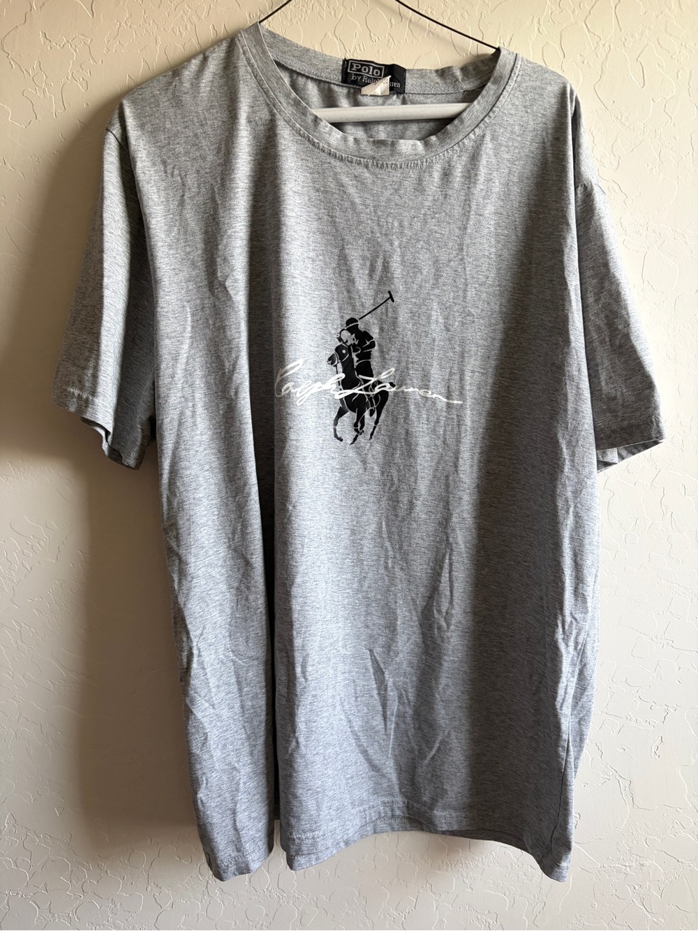 Polo by Ralph Lauren Light Gray Crewneck Tee with Black Polo Player